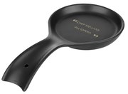 Poggiamestolo nero 22 cm stoneware scritta Quotes