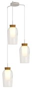 Lampadario Glamour Nora 2 bianco cristallo 3x E27 MANTRA