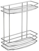Aqualine - Mensola a muro per doccia a due livelli CROMO LINE cromo lucido