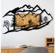 Decorazione da muro 110x65 cm giro in moto legno/metallo