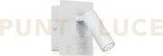 Applique a parete led dickens orientabile bianca 2,2w 220lm 3000k 1...