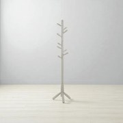 Appendiabiti da terra in legno con 9 ganci base tre piedi altezza 180 cm Grigio
