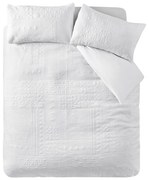 Set copripiumino e federa bianco per letto matrimoniale 200x200 cm Folkstone Geo – Catherine Lansfield