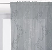 Tenda Matilde bianco/grigio, fettuccia 140x290 cm
