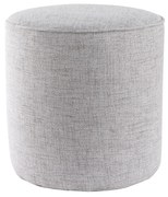 Pouf rotondo in tessuto grigio chiaro D40 cm COQ