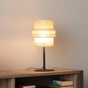 TK Lighting Lampada da tavolo Calisto, Jute, marrone naturale, altezza 38 cm