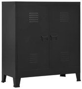Armadio Classificatore Industriale Nero 90x40x100 Cm İn Acciaio /