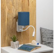 Brilagi - Applique a LED NUBILA 1xE27/25W/230V+ LED/3W bianco/blu scuro