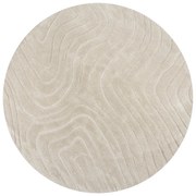 Tappeto rotondo color crema in lana tessuto a mano ø 160 cm Mesmerise Natural - Flair Rugs