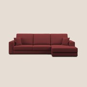 Marte divano angolare in tessuto smacchiabile impermeabile T08 rosso