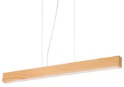 Sospensione Industrial-Minimal Craft Legno Marrone Led 37W 3000K