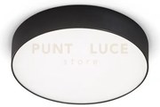 Gpl271c- plafoniera in alluminio nera a led 3000k 1500lm 20w d.21cm