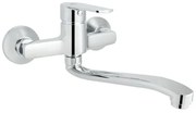 Miscelatore lavello a muro cromato con canna girevole serie Juliette