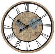 Orologio World in mdf, bianco e beige e nero