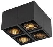 Faretto di design nero 4 luci - Qubo Honey