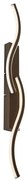 Lampada da parete di design bronzo scuro dimmerabile a 3 livelli 2 luci - Bummy