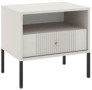 Comodino LUE beige/nero