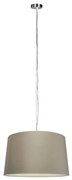 Lampada a sospensione moderna in acciaio con paralume 45 cm color tortora - Cappo 1