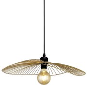 Sospensione Industrial-Nordico Onda Acciaio Nero Oro 1 Luce E27