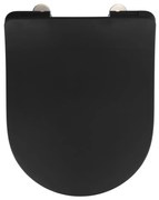 WENKO 23827100-WC sedile WC SEDILO 45,2x36,2 cm nero/argento