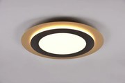 Palfoniera morgan led  rotonda oro con bordo metallo nero 641519280