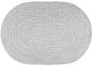 Tappeto ovale tessuto a mano grigio chiaro 230x160 cm