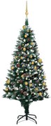 Albero di Natale Preilluminato con Palline e Pigne, Albero di Natale Preilluminato con Palline e Pigne 180 cm II