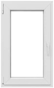 Finestra in PVC bianco L 60 x H 100 cm, 1 anta apertura a sinistra