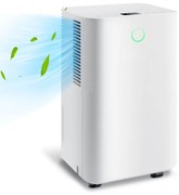 Costway Deumidificatore con 3 modalità e 2 velocità, Deumidificatore con timer 24 ore e serbatoio dell’acqua 2L Bianco