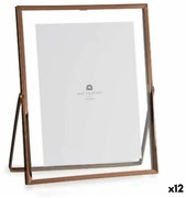 Cornice Portafoto Rame Metallo Vetro Plastica 20,5 x 1 x 25,2 cm (12 Unità)