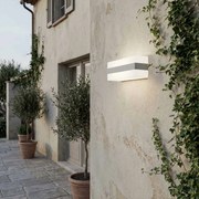 Applique 2xE27 per esterni a Luce Diffusa IP65 Grigia - Serie Glow