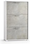 Scarpiera 3 ante singola profondità L 67 x H 112 x P 28 cm 18 paia, grigio