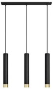 LED Lampadario a sospensione con filo TUBA 3xGU10/4,8W/230V nero/oro