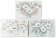 Quadro DKD Home Decor 120 x 3,5 x 80 cm Fiori Shabby Chic (3 Pezzi)