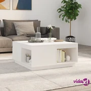 vidaXL Tavolino da Salotto Bianco 110x50x33,5cm Legno Massello di