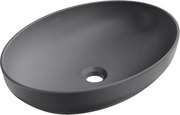 Mexen Cornelia lavabo da appoggio 50 x 37 cm, grigio scuro opaco - 21885071