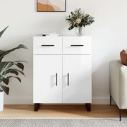 Credenza 69,5x34x90 cm in legno multistrato bianco lucido