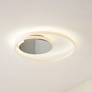 Plafoniera a LED Valenora Lucande, dimmerabile, Bianco / Opale, Soggiorno / Sala da pranzo, Plastica, Moderno, Plafoniera LED