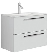 Mobile da bagno sotto lavabo bianco laccato opaco L 60 x H 55 x P 45 cm 2 cassetti, lavabo non incluso