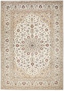 Kashan Tappeto 340 x 240 Beige (Iran) Annodato A Mano