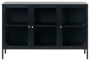 Vetrina in metallo nero 132x85 cm Carmel - Unique Furniture