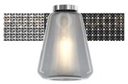 Plafoniera cromo vetro gamma fume 1176cr-pl1 gamma-fu
