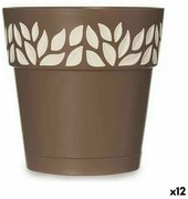 Vaso Autoirrigante Stefanplast Cloe Marrone Plastica 15 x 15 x 15 cm (12 Unità)