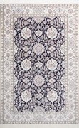 Nain Tappeto 230 x 150 Blu (Iran) Annodato A Mano