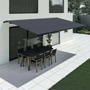 Tenda da sole con bracci articolati, antracite, modello Basic senza cassonetto, 1500 x 2400 mm, con manovella, configurazione individuale