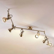 Faretto a soffitto PERSEAS Lindby, dimmerabile, Bronzo / Ottone antico, Soggiorno / Sala da pranzo, Metallo, Antico, Plafoniera