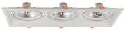 Faro da Incasso Orientabile Bianco - 3 lampade AR111 Foro 460x160mm