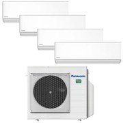 Condizionatore a muro multisplit PANASONIC QUADRI ETHEREA  WIFI NANOEX 9+9+9+12 24000 BTU 9K 9K 9K 12K classe raffreddamento A++, bianco