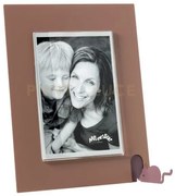 Portafoto topino grande mocha mousse ,viola ametista in ferro e pol...