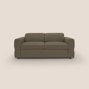 Kronos Divano con pouf estraibile poggiapiedi e poggiatesta reclinabili in morbida microfibra impermeabile T11 marrone